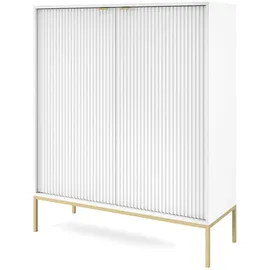 Selsey Highboard 104 x 125 cm Weiß