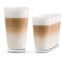 Sahm Latte Macchiato Gläser Set (6 STK) - 0,30 l Trinkgläser Set - Ideal auch als Wassergläser Set - Klassische Kaffee Latte Gläser