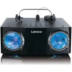 Lenco LFM-110BK - 2-in-1 Partymaschine mit Dual-Matrix-RG 8-Lichtern und Nebelmaschine