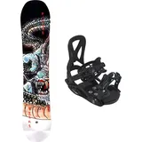 TRANS Set Junior Snowboard Pirate Rot 135cm mit Bindung Eco Pure