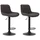 CLP 2er Set Barhocker Lentini Stoff dunkelgrau/schwarz