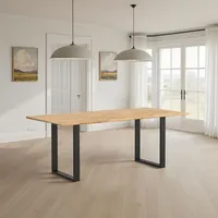 Woodlive Esstisch Arto 160x90, Wildeiche - Tischuntergestell U- Form