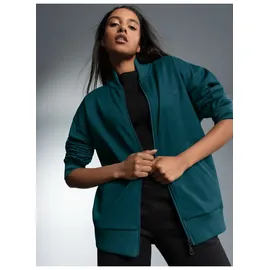 TRIGEMA Sweatjacke TRIGEMA "TRIGEMA Collegejacke in weicher Sweat-Qualität", Damen, Gr. S, blau (saphir), 70% Baumwolle, 30% Polyester, Basic, Sweatjacken Sweatjacke