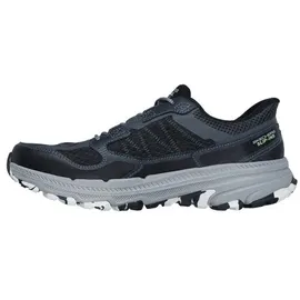 SKECHERS Go Run Trail Altitude 2.0 Rocky Hill Slip-InTurnschuhe, Black And Gray Leather/Textile, 43