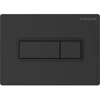 Vigour Betätigungsplatte TEES mattschwarz f. 2MengenSpültechnik VIGOUR V1TEESNSWM