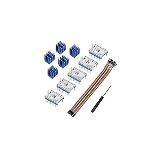 5pcs 3D-Drucker TMC2209 V3.0 Schrittmotortreiber, TMC2209 Schrittmotortreibermodul mit Kühlkörper-Mute-Antrieb 256 Mikroschritte für 3D-Drucker-Controller-Boards SKR V1.3 MKS GEN L Rampen