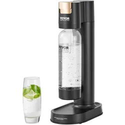 VEVOR Sprudelwassergerät, Soda-Maschine, Sprudelwasser-Starter-Set mit BPA-freier 1-Liter-PET-Flasche, Kompatibel mit Einschraubbaren 60-Liter-CO2-Flaschen (NICHT im Lieferumfang enthalten)