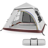 Sararoom Campingzelt | 3-4 Personen Leichtes Pop Up Wurfzelt | 2 in 1 doppelwandig Große Wasserdicht Kuppelzelt | UV-Schutz, 200 * 140cm Tragbares Zelt für Strand, Outdoor, Reisen, Wandern, Camping