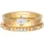 Elli Ring-Set Solitär Eternity Zirkonia Verlobung Set 925 Silber, Ring Set goldfarben 54