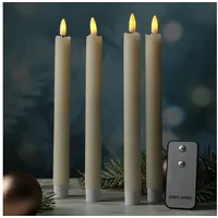 MARELIDA LED Stabkerzen 24 cm creme 4 St.