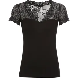 LAURA SCOTT Spitzenshirt Schwarz 46