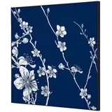 Showdown Displays Bilderrahmen Wanddekoration Kirschblüte blau 40x40 cm 3er Set