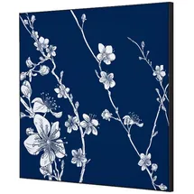 Showdown Displays Bilderrahmen Wanddekoration Kirschblüte blau 40x40 cm 3er Set