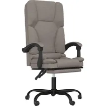 vidaXL Bürostuhl mit Massagefunktion Polyester Taupe
