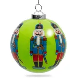 SIKORA K08-25 Nussknacker Glaskugel Weihnachtskugel Innenglasmalerei D: 7,5 cm