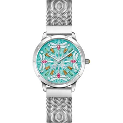 Quarzuhr THOMAS SABO "KALEIDOSKOP LIBELLE", silber (silberfarben), Armbanduhren, Damen, Damenuhr, Armbanduhr, Schmucksteine, Libellen, Edelstahl