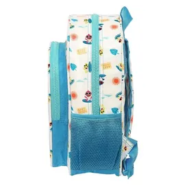 Safta BABY SHARK SURFING Schulrucksack, Kinderrucksack, Kinderrucksack, anpassbar an den Kinderwagen, ideal für Schulkinder, bequem und vielseitig, 26 x 11 cm, Blau Weiß, blau/weiß,