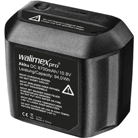 walimex pro Akku 8700mAh für 2Go Serie, Studioblitz Zubehör, Schwarz