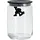 Alessi Küchendose Gianni 900 ml Glas Schwarz