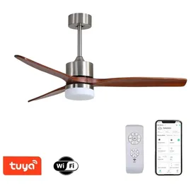 Immax Neo LITE 18W ELEGANTE LED/Deckenventilator silber/holz