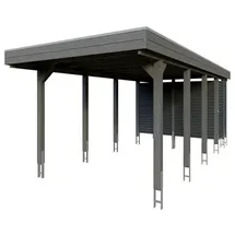 SKANHOLZ Friesland Hybrid Set 12 3,14 x 7,08 m schiefergrau inkl. Abstellraum