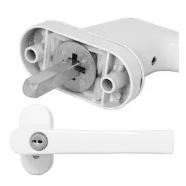 Tectake tectake® 2 Fenstergriffe abschließbar - weiß