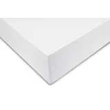 Zo Home Spannbettlaken Mako-Satin 180 x 200 cm weiß