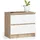 milord furniture Kommode K60 mit 2 Schubladen 60 x 55 x 40 cm Eiche / Weiß