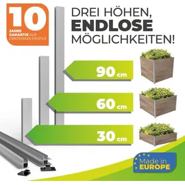 Bio Green Biogreen Aluminium T-Profil 92,5 x 0 x 0 cm Silber
