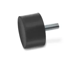 Ganter Normelemente | Anschlagpuffer - GN 352-60-40-M10-S-55 | Mit Schraube | Naturkautschuk | 2 Stück