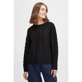 Oxmo Strickfleece-Pullover Schwarz S