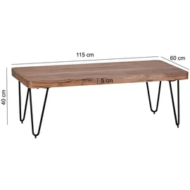 Wohnling Bagli Braun Akazie 115 x 60 x 40 cm