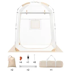 VEVOR Transparentes Zelt Wurfzelt Campingzelt Bubble 1 Person 1,27x1,27x1,6m