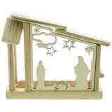 Frank Flechtwaren LED-Krippe 'Heilige Familie' FF-511037
