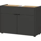 KADIMA DESIGN Unterschrank 80 x 34 x 60 cm Anthrazit-Beige