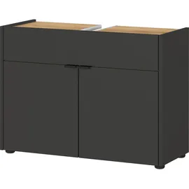 KADIMA DESIGN Unterschrank 80 x 34 x 60 cm Anthrazit-Beige