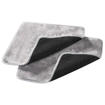 Walser 2in1 Wasch &, Schrubb Tuch Reinigungstuch (100% Polyester, 2 Stück, 2-tlg) grau|schwarz