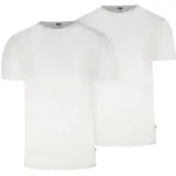 Levi's Herren T-Shirts, 2er Pack - Solid Crew 2P, Rundhals, Cotton Stretch, Weiß XL