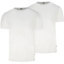 Levi's Herren T-Shirts, 2er Pack - Solid Crew 2P, Rundhals, Cotton Stretch, Weiß XL