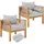 Tectake Garten-Loungesessel 72 x 78 x 63 cm braun 2 St.