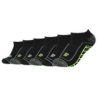SKECHERS Sneakersocken Unisex 6er Pack SCHWARZ|dunkelgrau 35/38