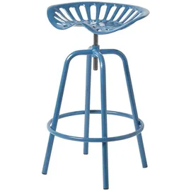 Homescapes Barhocker Traktorsitz 47 x 74 x 50 cm Blau