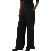Comma, Jogger Pants COMMA, Damen, Gr. 36, N-Gr, schwarz, Web, Obermaterial: 97% Polyester, 3% Elasthan, unifarben, regular fit lang, Hosen, mit weitem Bein, Sommerhose