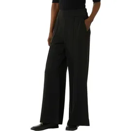 Comma, Jogger Pants COMMA, Damen, Gr. 36, N-Gr, schwarz, Web, Obermaterial: 97% Polyester, 3% Elasthan, unifarben, regular fit lang, Hosen, mit weitem Bein, Sommerhose