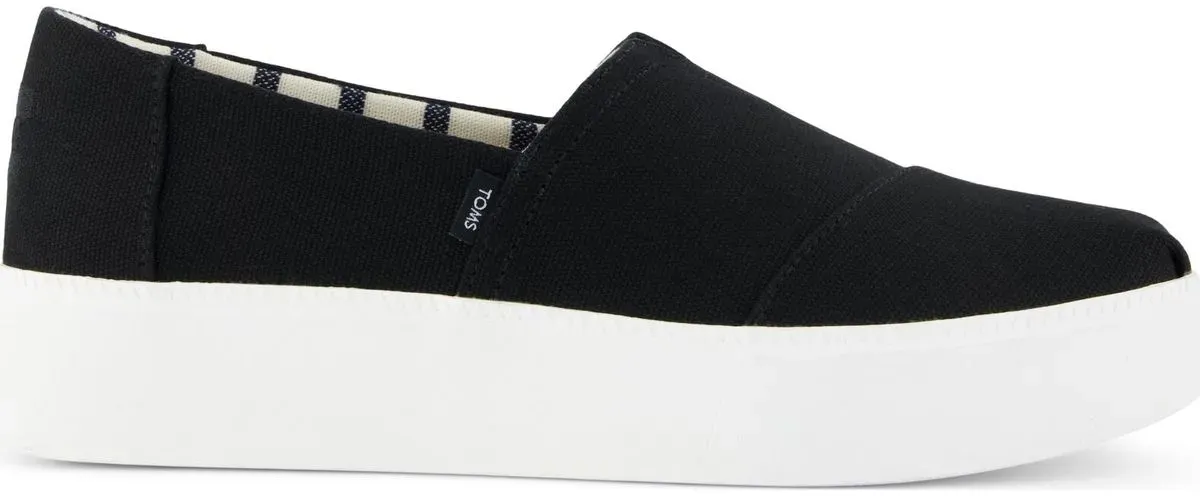 Toms Asher Platform black canvas 43.5