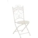 CLP Indra Gartenstuhl 40 x 40 x 92 cm beige/weiß