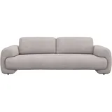 flexlux 3-Sitzer FLEXLUX "Molino Designsofa, Polstersofa, Einzelsofa, Couch", beige (champagne), B:247cm H:83cm T:108cm, 100% Polyester, Sofas, Kaltschaum & Stahl-Wellen für erstklassigen Sitzkomfort, Füsse Schwarz