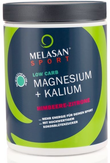 Melasan Getränkepulver Magnesium+Kalium Low Carb 400G - Himbeer/Zitrone
