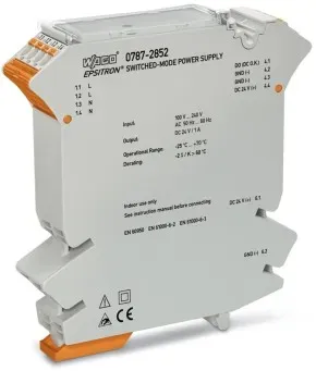 Wago 787-2852 Primär getaktete Stromversorgung, 1-phasig, Ausgangsspannung DC 24 V 7872852