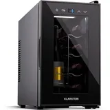 Klarstein - Weinkühlschrank,1 Zone Getränkekühlschrank mit Glastür, Leiser Indoor/Outdoor Kühlschrank, 21L Flaschenkühlschrank Klein, Weinschrank für